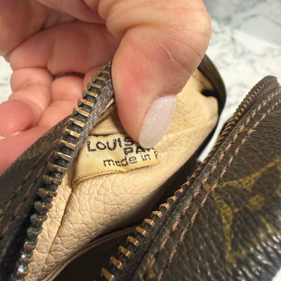 Vintage 80s Louis Vuitton Brown Monogram Trousse 23 Toiletry Cosmetic Bag - Picture 7 of 8